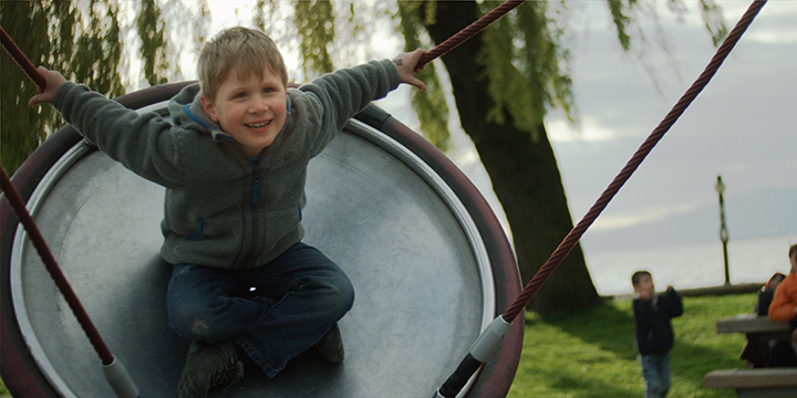 Boy on swing