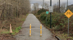 Bike entrance to Kent Ave Greenway