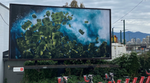 Lauraine Mak's Wave of Gummy Bears featured on a billboard for the Launch Pad project