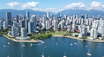 Aerial view of downtown Vancouver