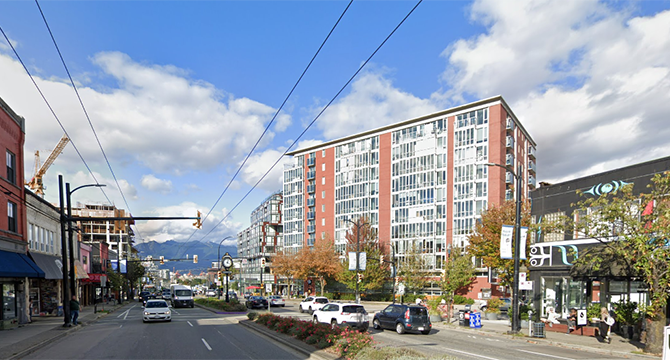 A view of the mountains from Main Street