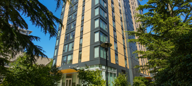 Residential high rise built with mass timber