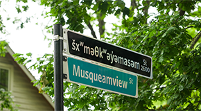 šxʷməθkʷəy̓əmasəm Street signs unveiled at community celebration