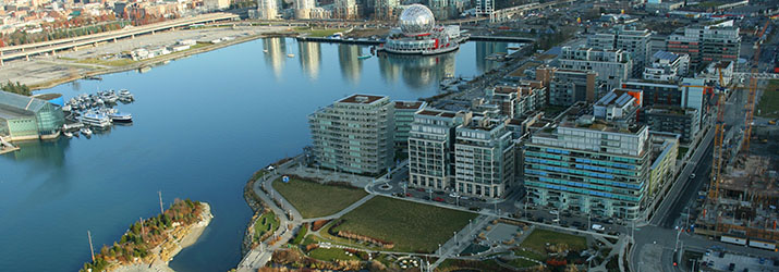 Aerial view of Olympic Village