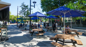 A plaza in Vancouver