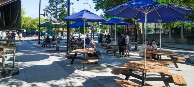 A plaza in Vancouver