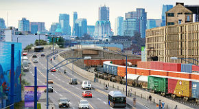 A design rendering of the Powell Street overpass