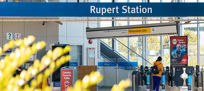 Rupert SkyTrain Station lobby Rupert SkyTrain Station lobby