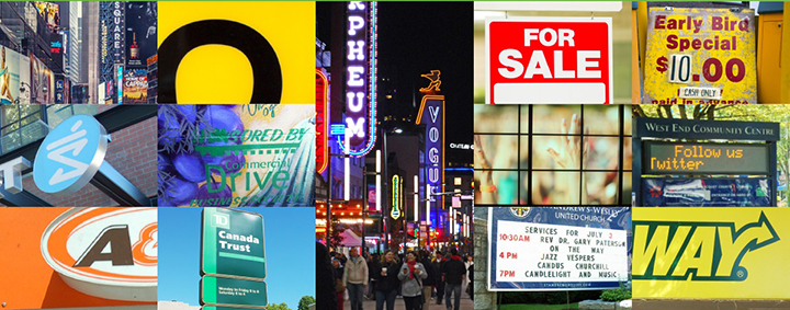 Collage of signs