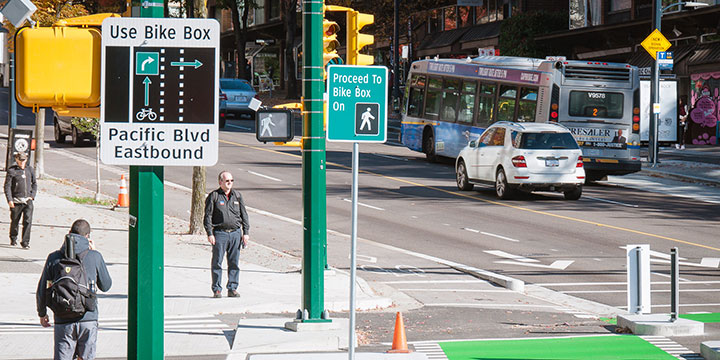 We measure the Pedestrian Crossing sign as if it were a square. Measuring  the sign from the top tip to the bottom tip, however, would give a height