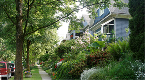 South Cambie house and garden