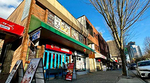Storefronts along a Vancouver sidewalk
