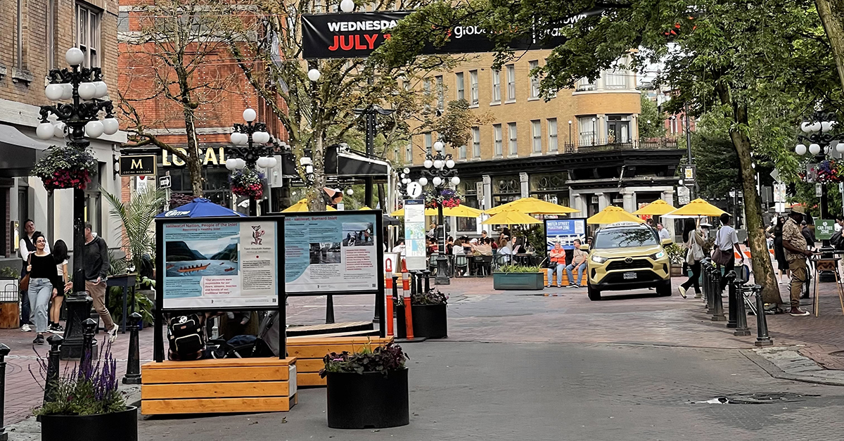 Water Street in Vancouver's Gastown in summer 2024