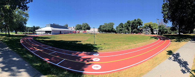 The completed track at Templeton Park