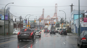 Traffic near East Hastings Street