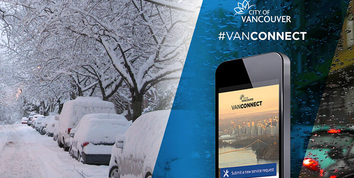 Report snow with VanConnect Report snow with VanConnect