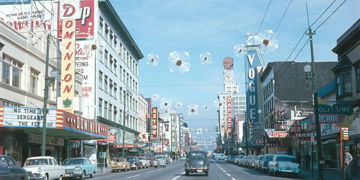 Historic photos of Vancouver's Robson Street in the 1970s