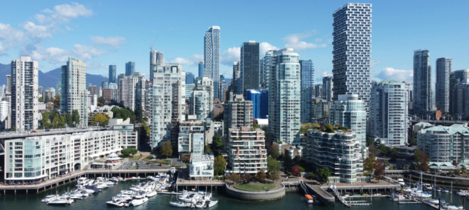 Vancouver downtown core from above
