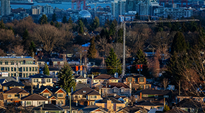 Rows of homes in Vancouver 