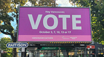 Voting signage on a billboard