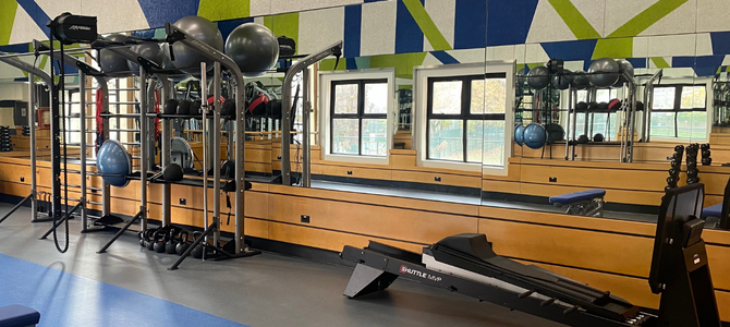 Equipment inside the fitness centre at the West End Community Centre