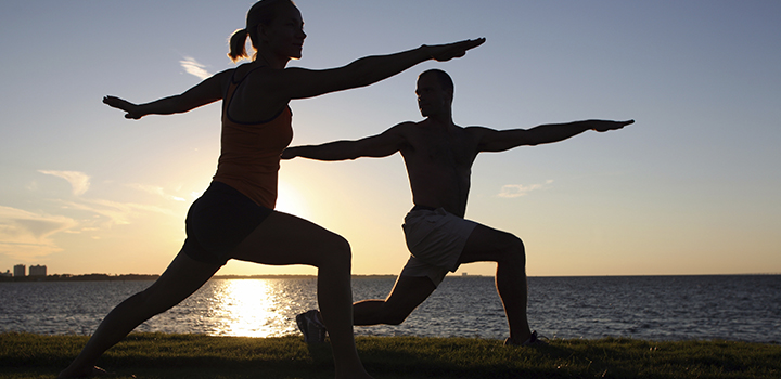 Yoga on the beach