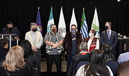 Four First Nations announce they have jointly entered into a Memorandum of Understanding (MOU) with the City of Vancouver and the Resort Municipality of Whistler to begin the process of assessing the feasibility of hosting an Olympic and Paralympic Games