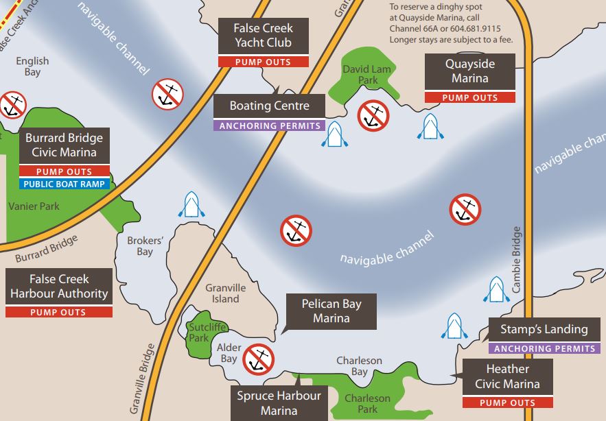 False Creek anchoring map