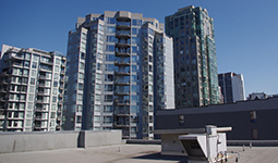 Four highrise apartment buldings