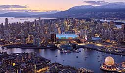 Downtown Vancouver skyline with BC Place 