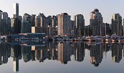 Boats docked in Coal Harbour