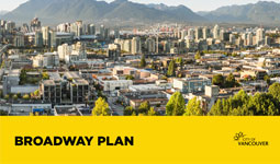 Broadway Plan - view of downtown and mountains