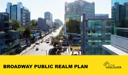 Broadway Public Realm Plan - view of downtown and mountains