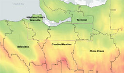 Map of watersheds 