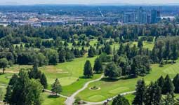 Aerial view of golf course
