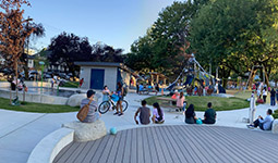 Kids playing at the playground at Collingwood Park