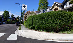 Photo of a curb ramp