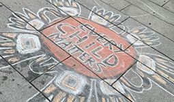 Every Child Matters chalk art