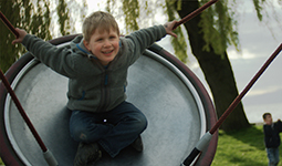 Boy on swing