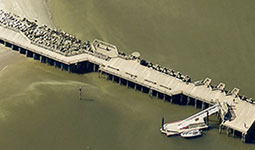 Aerial view of Jericho Pier