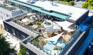 Aerial view of Marpole Neighbourhood House Childcare and Early Years Learning Centre