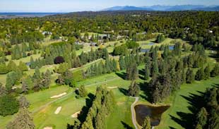 Aerial of McCleery Golf Course greens
