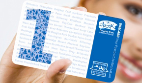 Person holding a one card