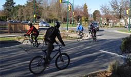 Cyclists on Ontario Greenway