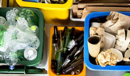 Recycling materials in boxes
