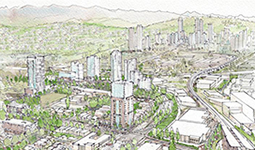 Drawing of the Rupert and Renfrew station area plan