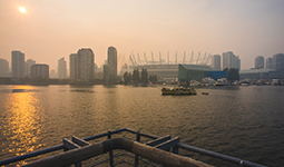 Wildfire smoke over Vancouver