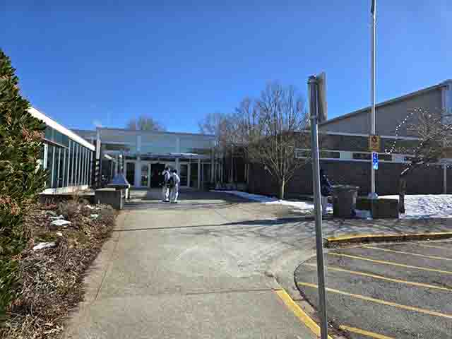 Accessible entrance to voting location at Killarney Community Centre