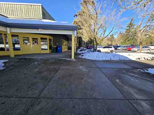 Accessible entrance to voting location at Champlain Heights Community Centre