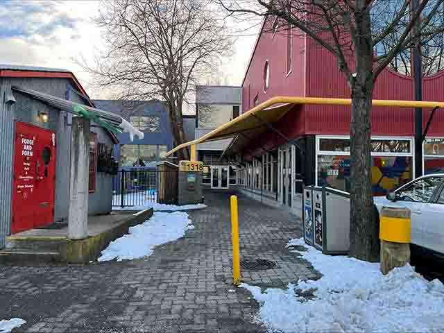 Accessible entrance to voting location at False Creek Community Centre